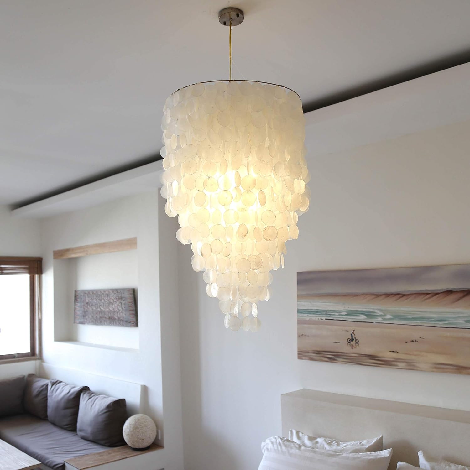 Capiz Hanging Light Mescar Innovations2019 Org