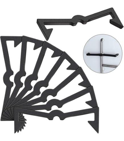 Gluposti Peg Hook Stoppers For 1/4 Pegboard Hooks & Slatwall Hooks, Clear