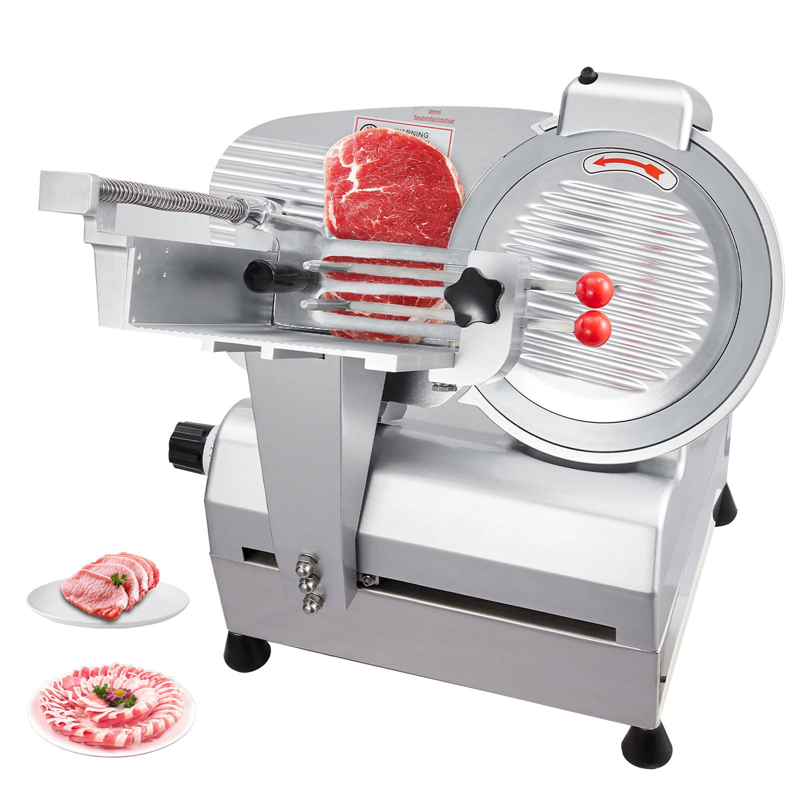 Photo 1 of Electric Meat Slicer - 12 Inch Electric Food Slicer With Adjustable Thickness, Stainless Steel Blade, 800W Power, for Home and Commercial Use