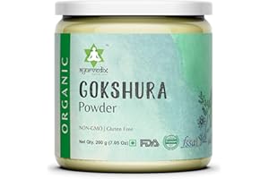 ayurvedix Organic Gokhru/Gokhsura Powder, Tribulus Terrestris Powder Herbal Supplement - 200gm/7.05oz