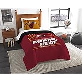 Northwest NBA Miami Heat Unisex-Adult Comforter and Sham Set, Twin, Reverse Slam