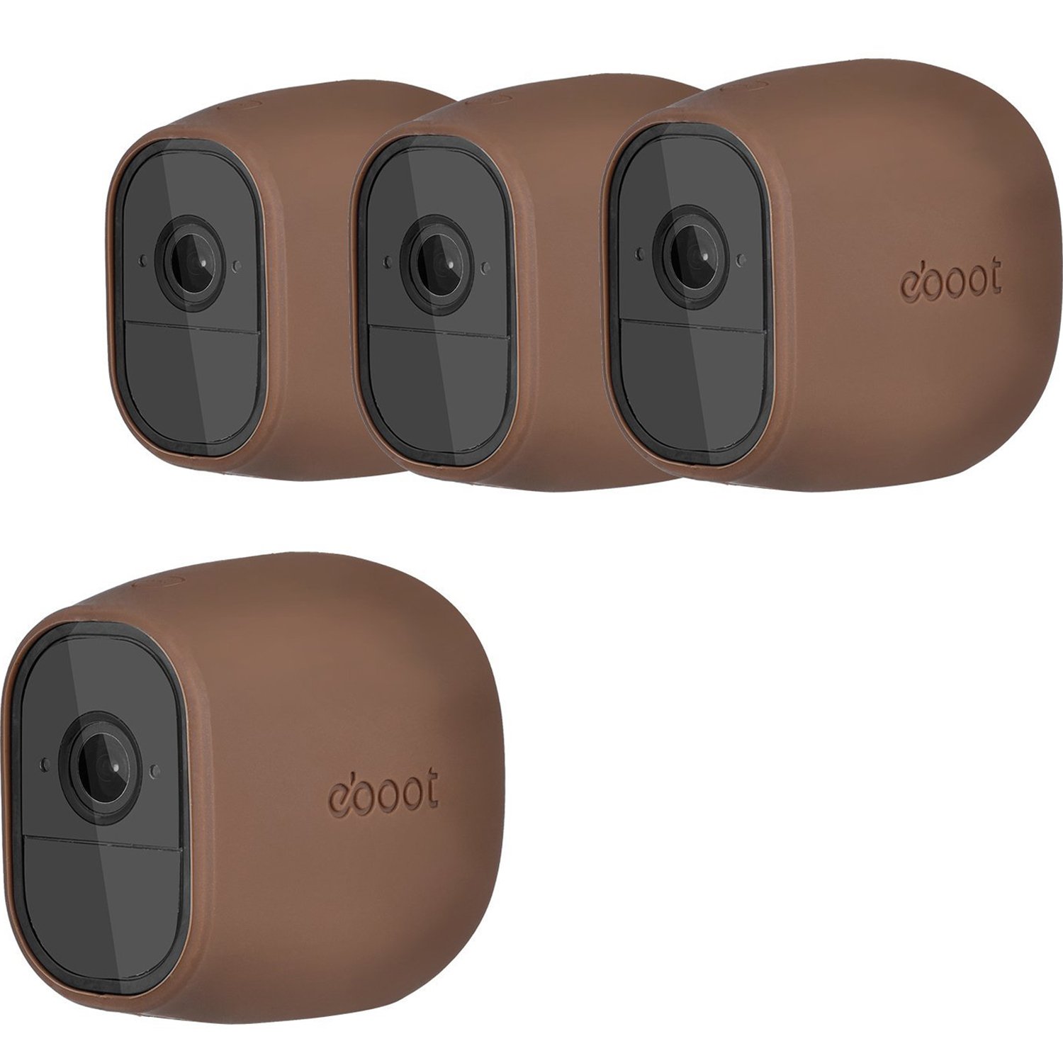 Silicone Skins Cover Protective Skin for Arlo Pro, Arlo Pro 2 Smart Security Wire-Free Cameras (4 Pack, Light Brown)