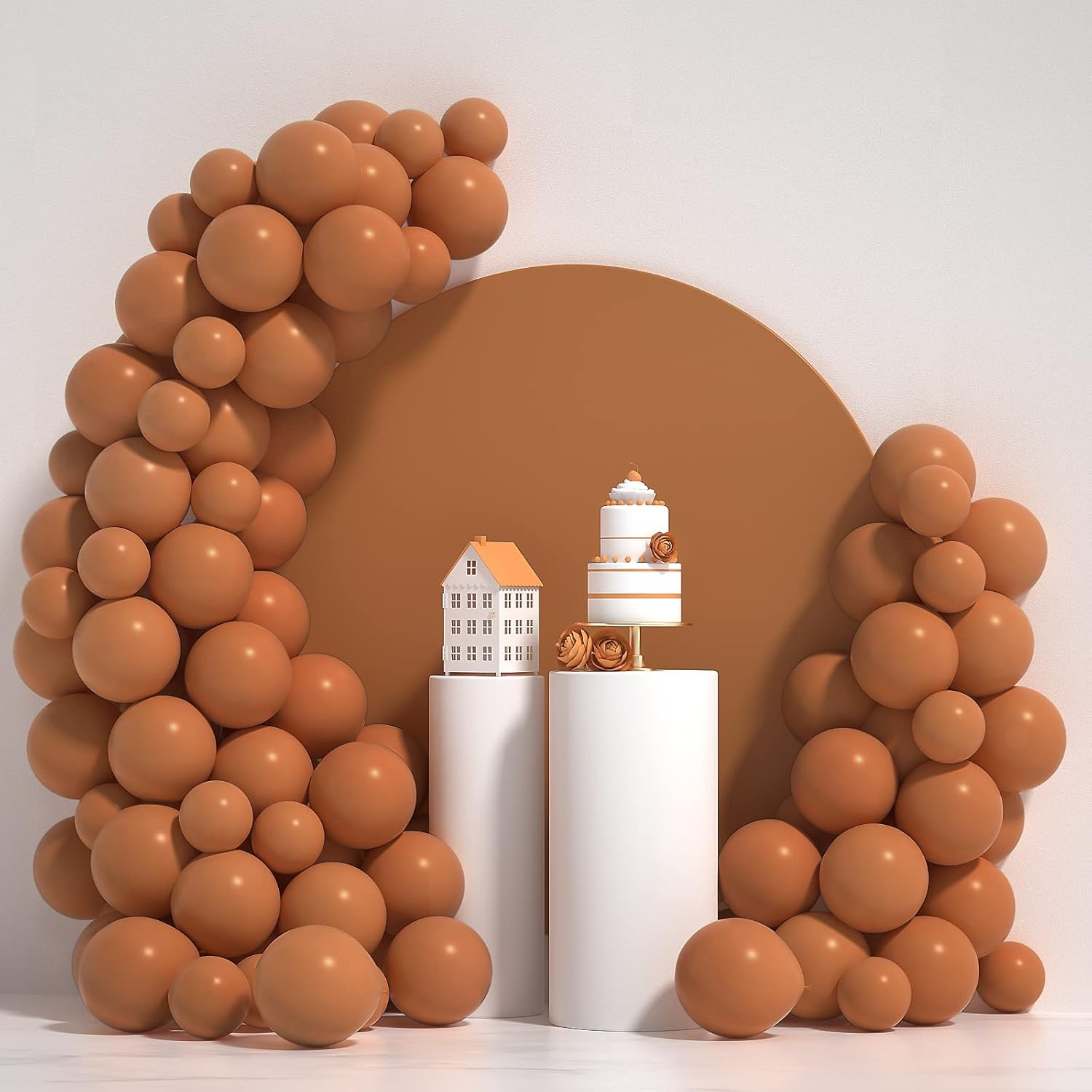 Honinda Brown Balloons Latex Party Balloons 10inch + 5inch 70pcs Helium Balloons Mocha Brown Balloons Bulk for Baby Shower Birthday Wedding Engagement Party Gender Reveal Decoration: Toys & Games