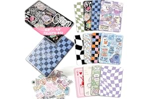 Kaciola 12PCS Inserts Cardstock for E-reader, 50PCS Stickers for Clear Case Insert, 6.9"x4.8" Bookish Girl Theme Inserts Compatible with Paper White11th-12th Gen, E-Reader Gift for Booklover Reader