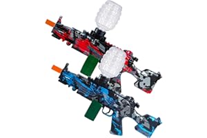 KOSKUDAR 2 Set Electric Blaster Toys, Splatter Blasters with Auto and Manual Dual Mode, and Goggles, Ages 14 & Up (Red + Blue)