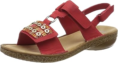 rieker red sandals
