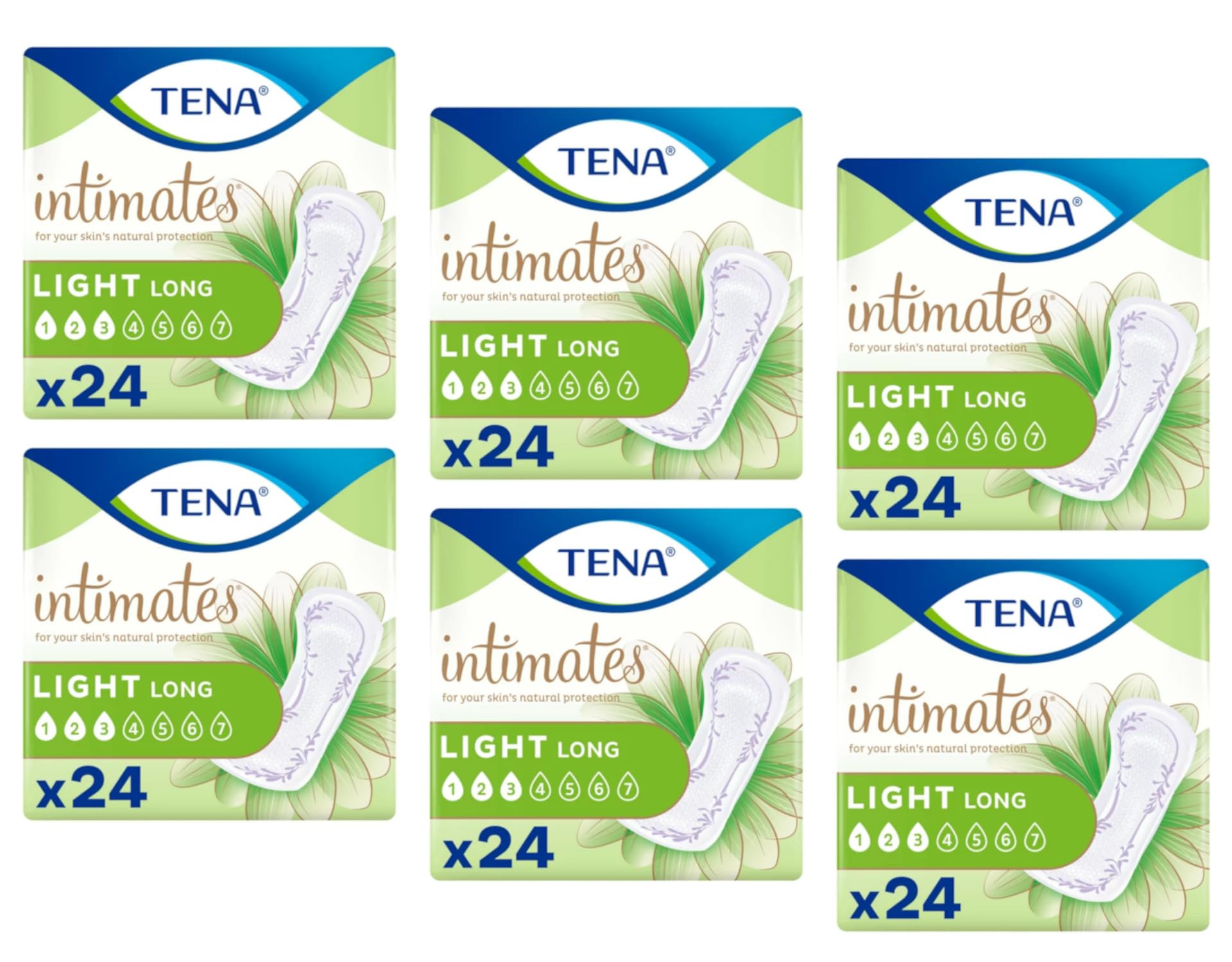 Photo 1 of TENA Intimates Ultra Thin Light Incontinence/Bladder Control Pads, Long Length, 24 Count