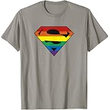 Superman Rainbow Pride Logo T Shirt 