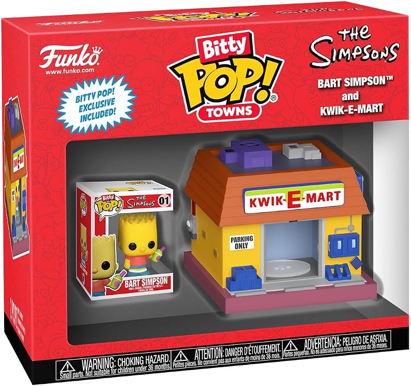 Os Simpsons Bart Simpson e Kwik-E-Mart Figura de Vinil (Bitty Pop! Town) Pop sem classificação! Padrão