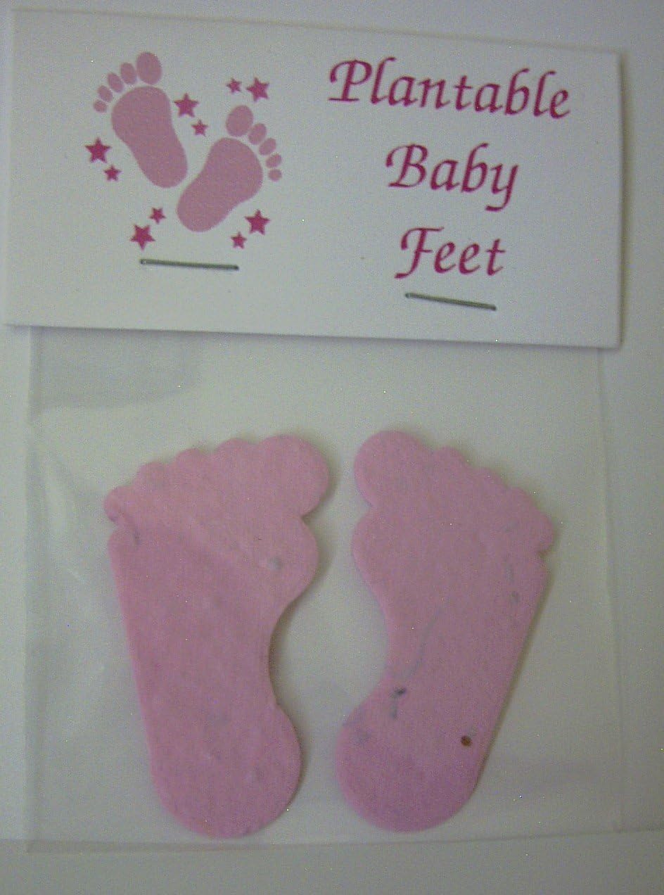 Set of 5 Plantable Baby Pink Feet Handout