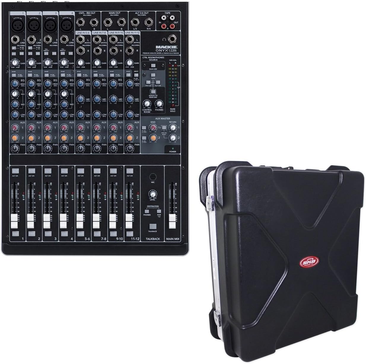 Amazon Com Mackie Onyx12i Firewire Mixer Skb Onyx 12i Case Musical Instruments