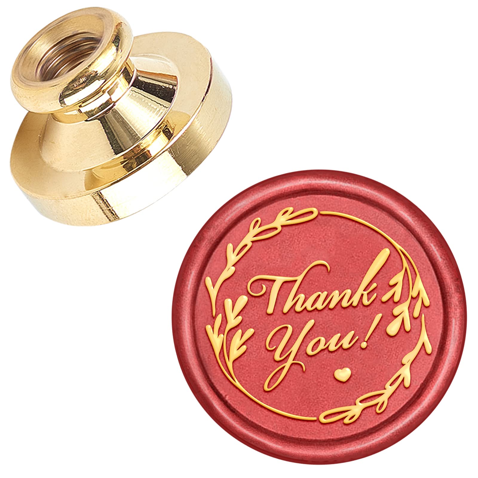 CRASPIRE Wax Seal Stamp Head Thank You, Removable Sealing Brass Stamp Head for Creative Gift Envelopes Invitations Cards Decoration