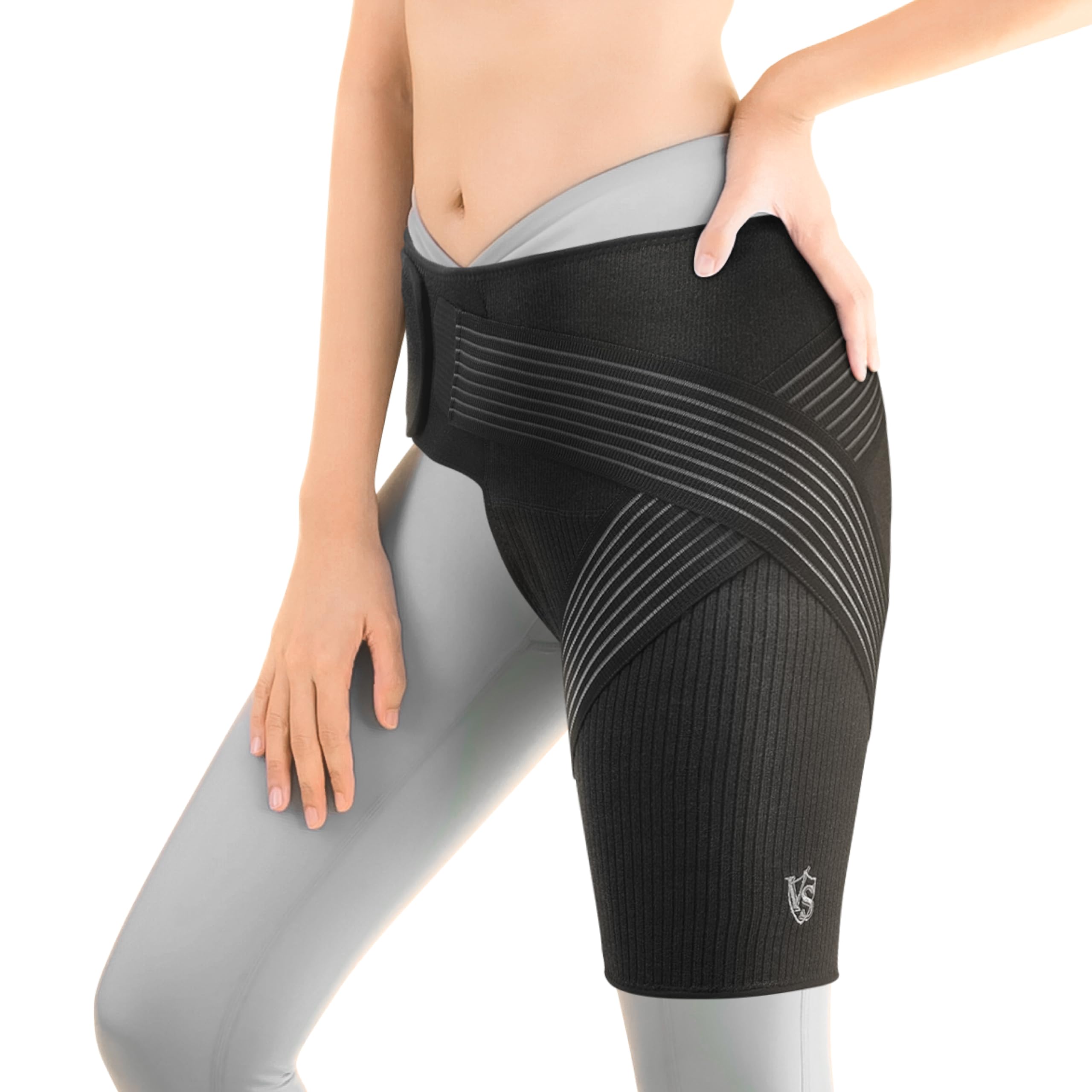 Photo 1 of Vital Salveo Compression Hip Brace – Support for Men & Women, Hip Pain Relief, Injury Recovery, Comfortable & Adjustable Design (1PC) - Small