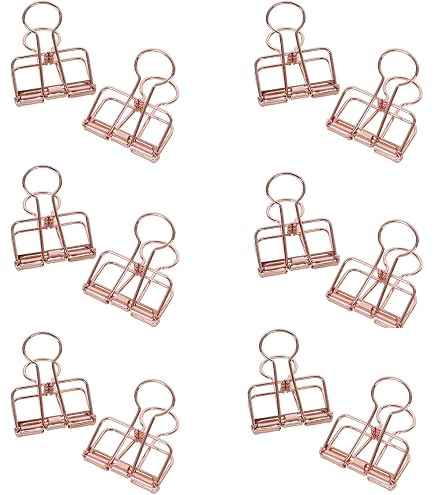100pcs Binder Clips Cute Cartoon Rabbit Shape Metal Hollowed Long Tail Clips Paper Clamps For Office Document