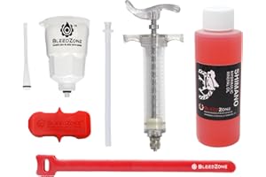 BleedZone for Shimano Brakes Bleed Kit, Bike Hydraulic Brake Kit with 120ml Mineral Oil and Pro Syringe - Fits with Shimano B