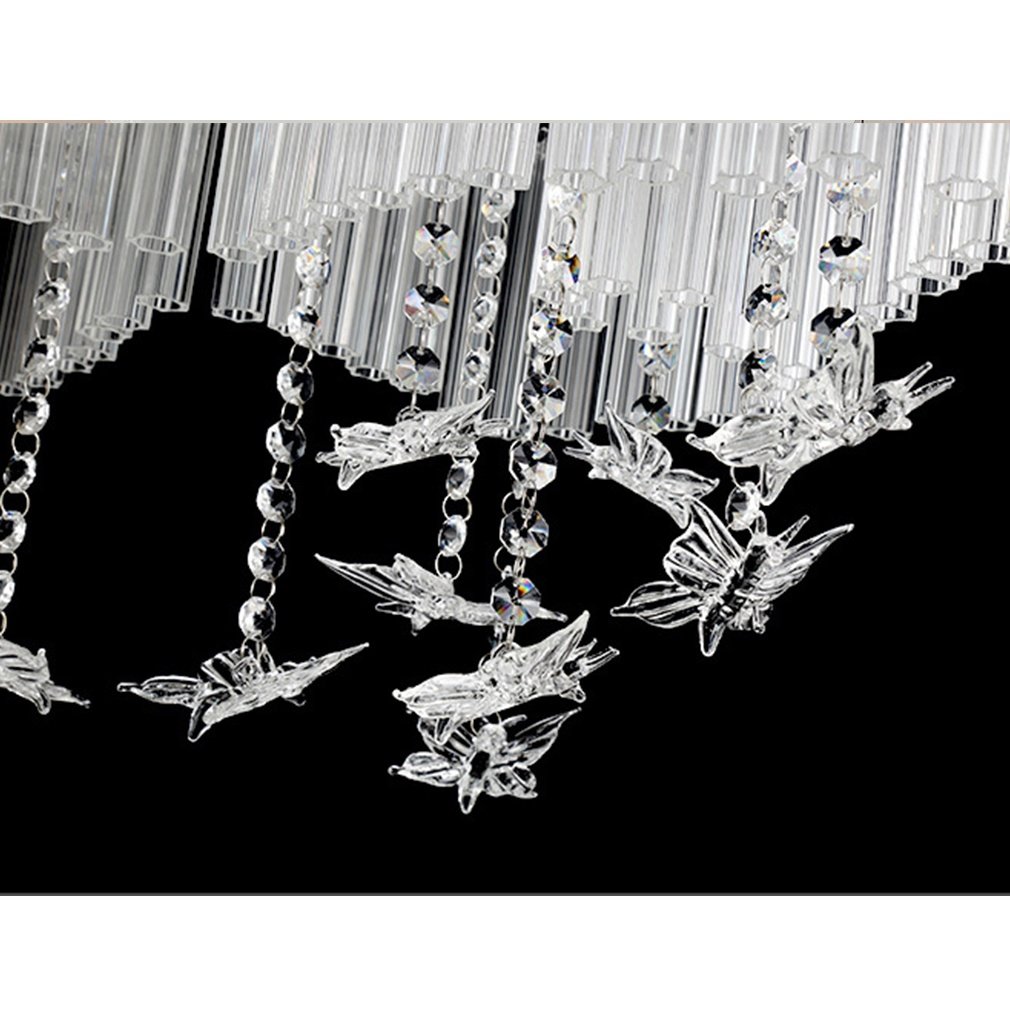 Schlafzimmerlampe Madchen Blau Lampe Kinderlampe Schmetterling Modern Deckenlampe Rund Leuchten Jugendzimmer Jungen Led Deckenleuchte Schlafzimmer Dimmbar Kristall Moderne Lange 60cm Beleuchtung Beleuchtung Innenbeleuchtung