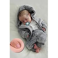 BABESIDE Lifelike Reborn Baby Dolls Boys - 17-Inch Real Baby Feeling Realistic-Newborn Baby Doll Full Body Vinyl Silicone Bab