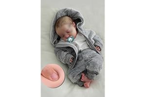 BABESIDE Lifelike Reborn Baby Dolls Boys - 17-Inch Real Baby Feeling Realistic-Newborn Baby Doll Full Body Vinyl Real Life Baby Dolls with Toy & Gift Box for Kids