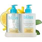 Bliss Lemon & Sage Happy Hands Duo | Hydrating Hand Wash & Nourishing Hand Cream Set with Decorative Tray