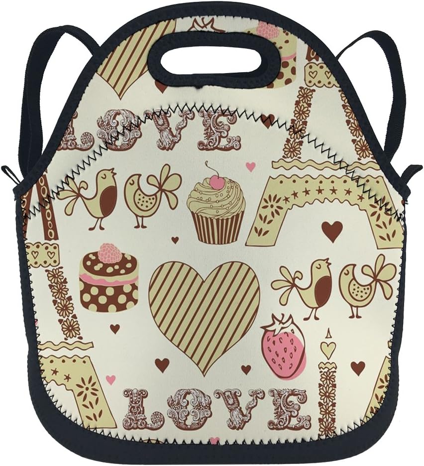 neoprene lunch bag with shoulder strap