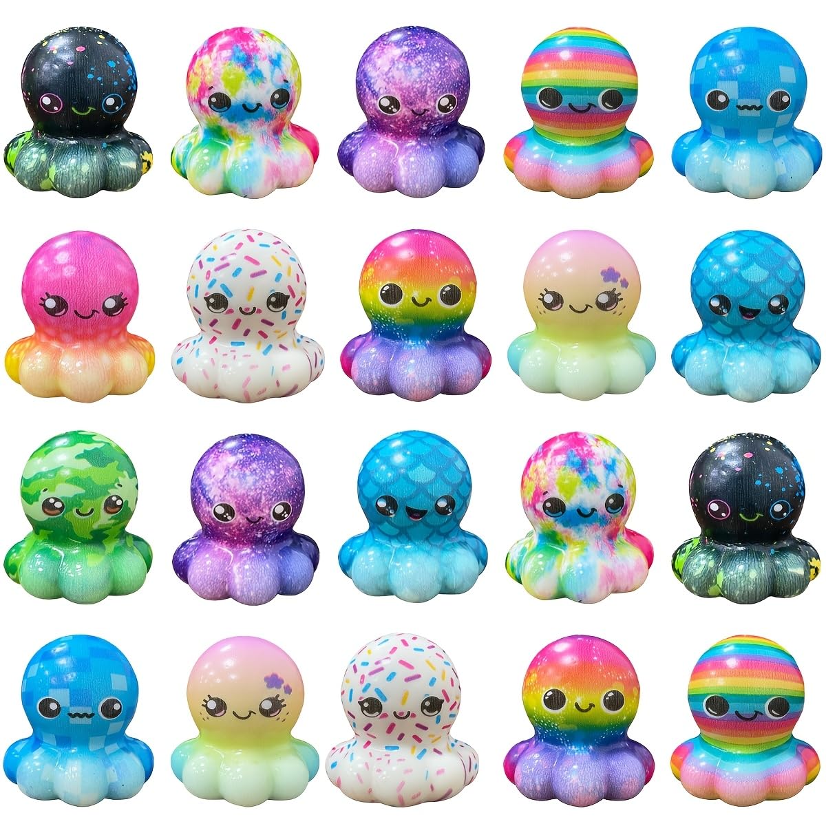 Photo 1 of 24 Pack Octopus Slow Squishy Toys Soft Stress Relief Fidgets Toys for Kids Boys Girls Party Favors Novelty Prizes