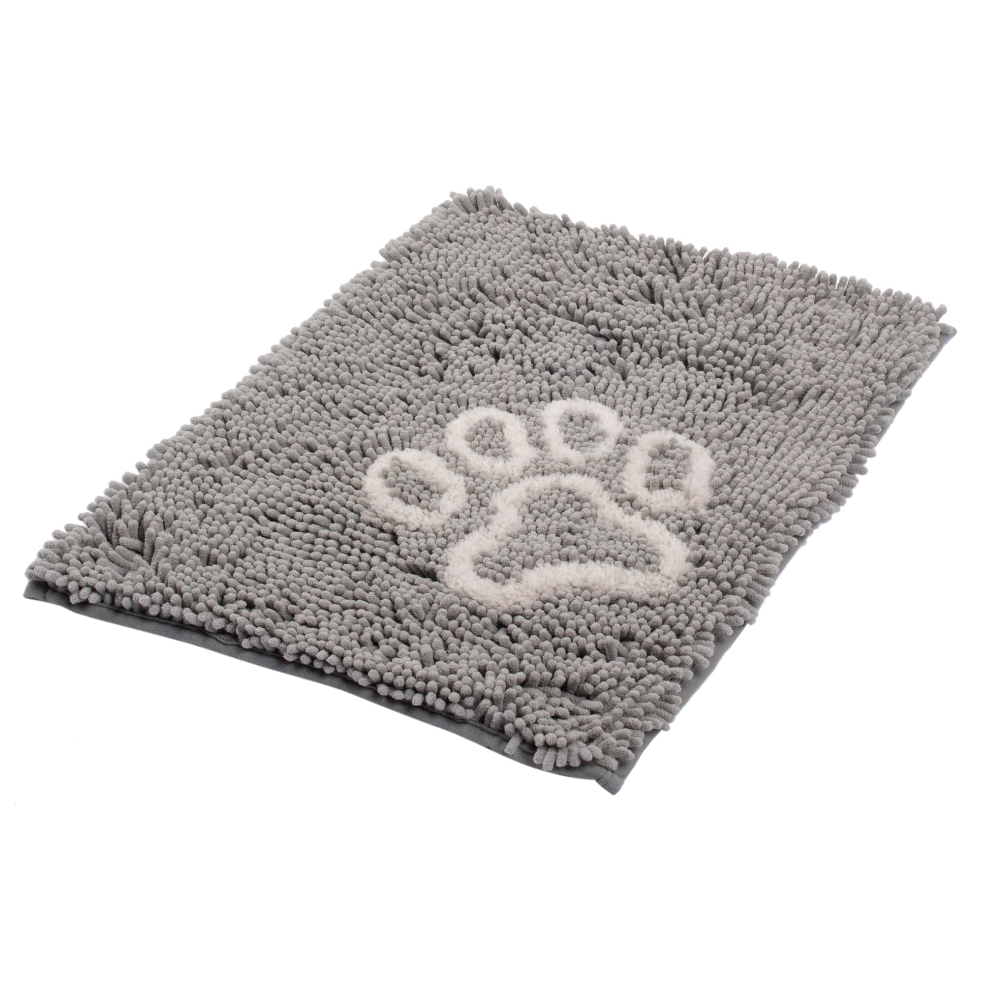 Bunty Indoor Dog Doormat - Low-Profile, Washable, Soft Non Slip Dog Mat for Muddy Paws, Spills, Rain - Cosy Crate Mat, Water/Food Bowl Spill Protector - Small, 57x42cm, Grey
