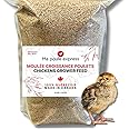 Ma Poule Express – Proudly Canadian – Chickens Grower Feed – 10 lbs (4.54 kg) | Balanced Feed for Growing Pullets | High Prot