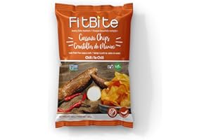 FitBite Cassava Chips Spicy Flavour, Plant Based, Vegan, Non-GMO, Low Sugar, 0 Trans Fat - 100g