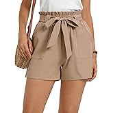 GRACE KARIN Women Summer Casual Shorts with Pockets Bowknot Tie Waist