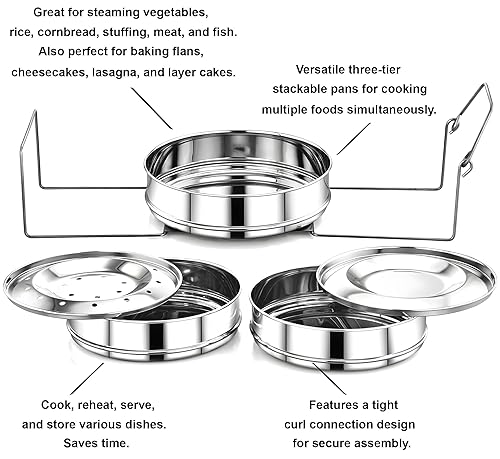 Steel Insert Stackable Pans For Instant Pot Stackable Stainless