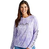 HUK Womens Pursuit Pattern Long Sleeve Shirt, Fishing Shirt for Women