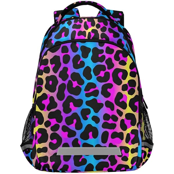 Amazon.com | Leopard Print Cheetah Neon Gradient Backpack