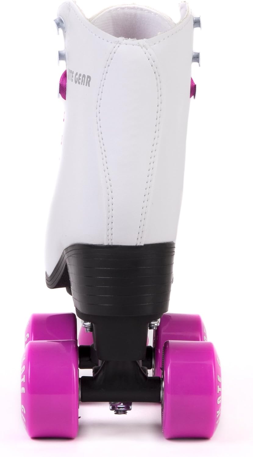 cal 7 soft boot roller skate retro fashion high top design in faux leather for indoor & outdoor