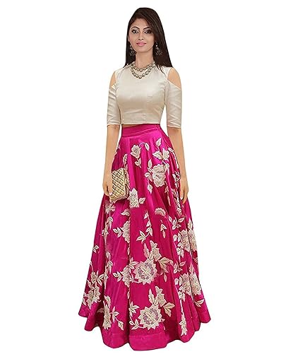 Generative Shoppe Women's Dress (Gs_Arohi_Pink.21_Pink_Free Size)