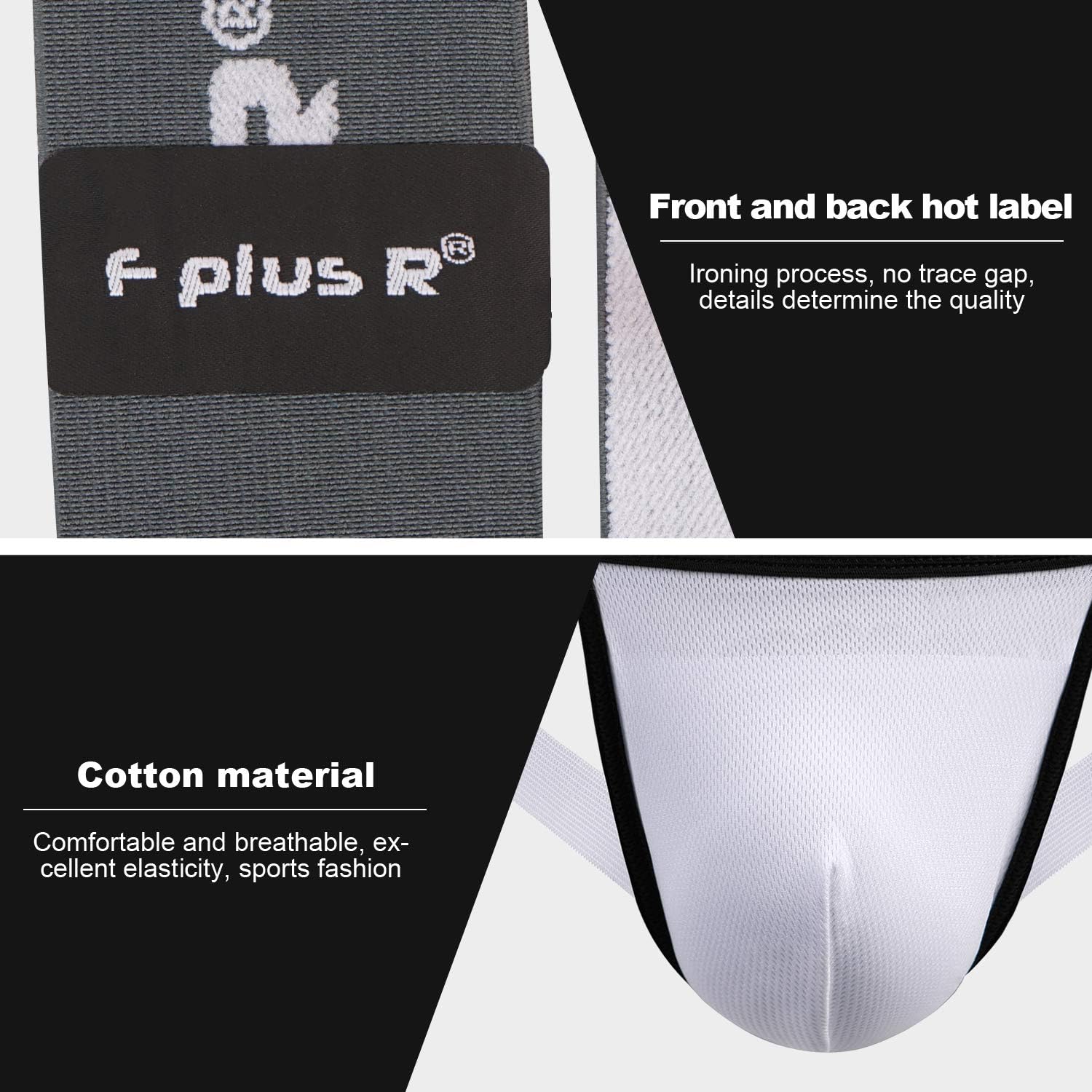 F plus R Men's Athletic Supporter Jockstrap with Cup Pocket 2 Inch Waistband at  Men’s Clothing store