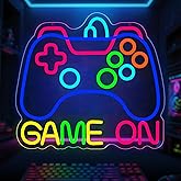 LMHSE Gamer Neon Signs for Wall Decor, Gamepad Shaped LED Neon Lights for Room USB Powered LED Gaming Light for Game Room Dec