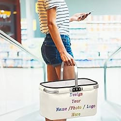 Customized Market Basket Collapsible Large Reusable