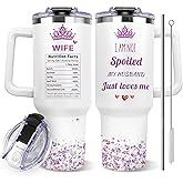 Gifts for Wife from Husband - Valentines Day Gift for Her - Birthday Present for Wifey - Anniversary Wedding Gifts for Women - Mothers Day Christmas Tumbler Gift for Wife - to My Wife's 40 Oz Tumbler