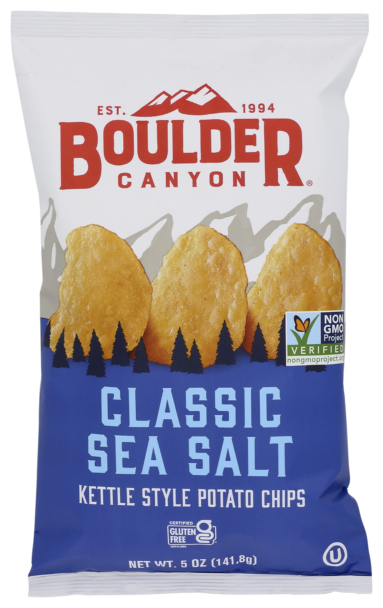 Boulder Canyon Totally Natural Potato Chips 5.0oz, (Pack of 12) Image