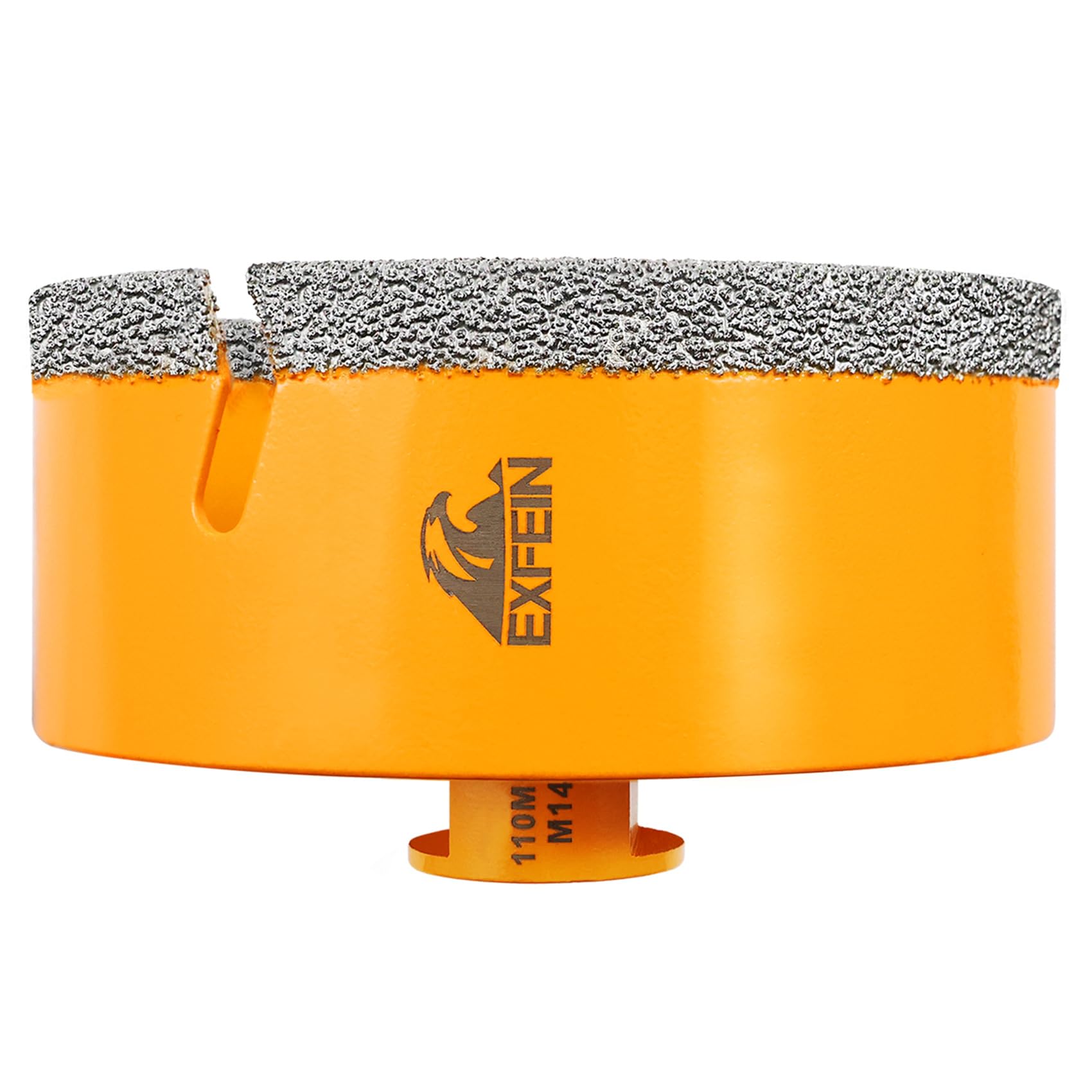 EXFEIN Diamond Core Drill Bit - 110MM Tile Hole Saw for Ceramic, Porcelain, Marble, Brick, Granite M14 Thread Dry Core Drill — image 1