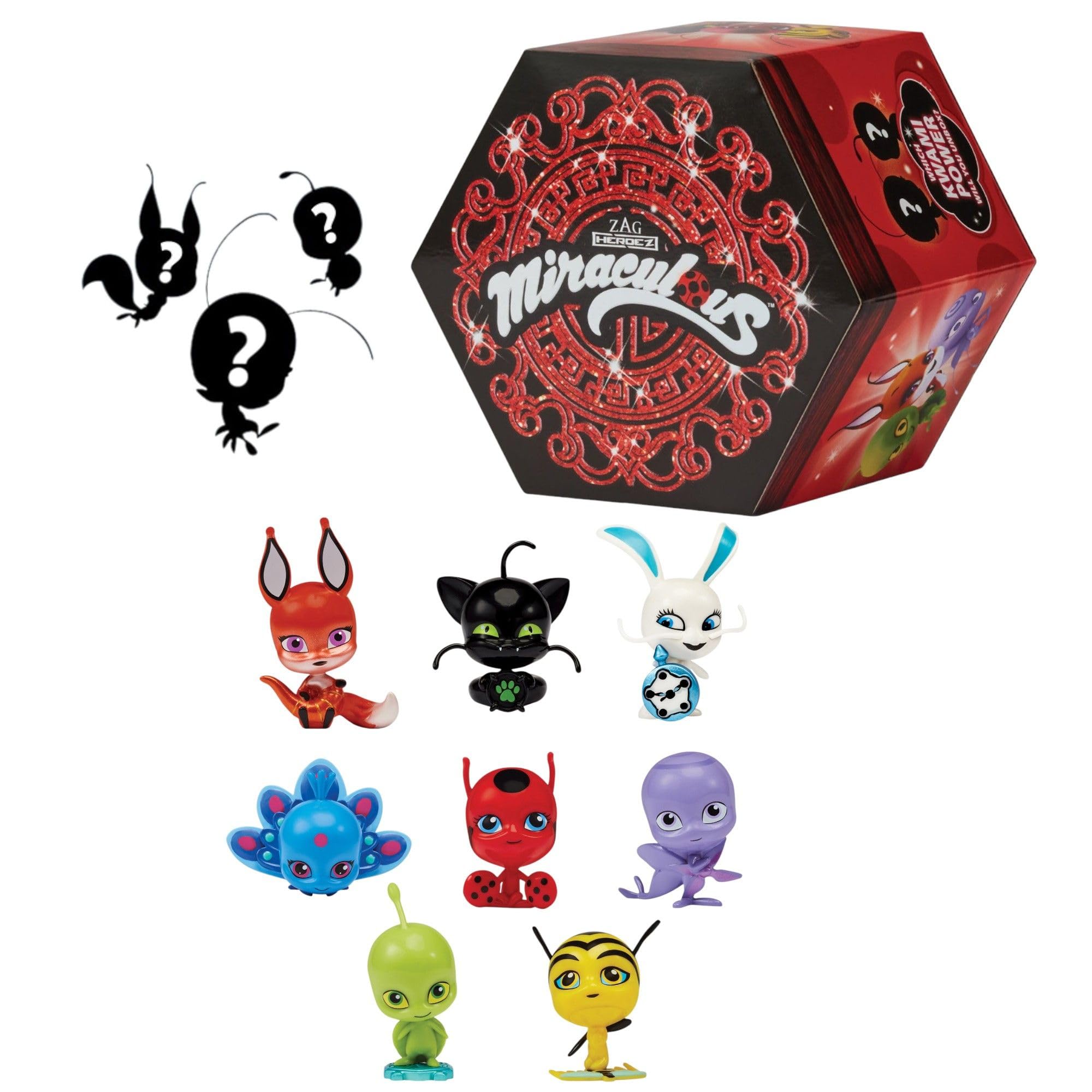 BANDAI Miraculous Ladybug And Cat Noir Surprise Box With Figurine | Kwami Toy Inside | Mystery Kwami Toys Collect Them All | Blind Box โ image 1