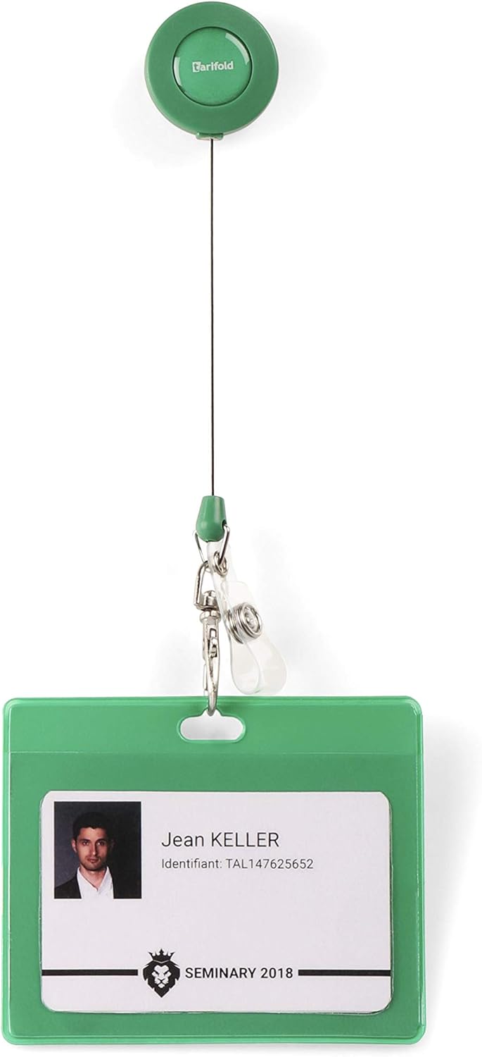 Tarifold ES 200435 - Pack of 30 Horizontal ID Card Holders PVC Green, 103 x 82.5 mm, 103 x 82,5mm - Image 5