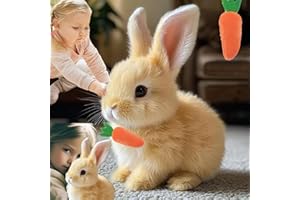 ANQUELY Bunny Pal,Bunny Realistic Toy,Easter Bunny for Kids Aged 3-6-Bunny Toys,Realistic Bunny Toys for Kids,Rabbit Stuffed Animal with Sounds and Movements