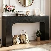 Garvee 63" Long Console Table,Narrow Entryway Table,Sofa Table,Black | Wood Rectangular Sofa Table Behind The Couch,TV Stand,Farmhouse Entry Way Tables for Entrance,Hallway,Foyer,Living Room