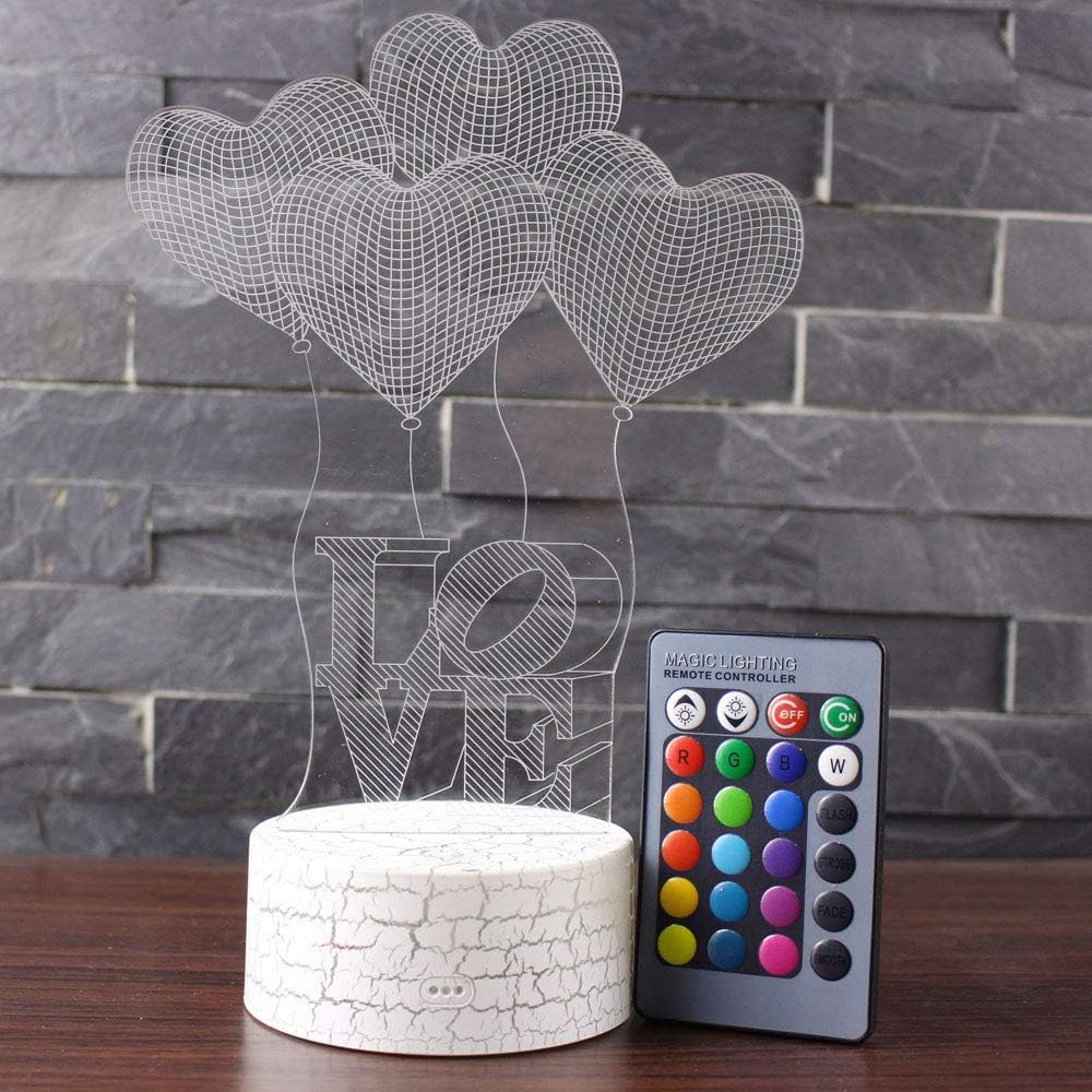 luz nocturna lampara de noche 3d