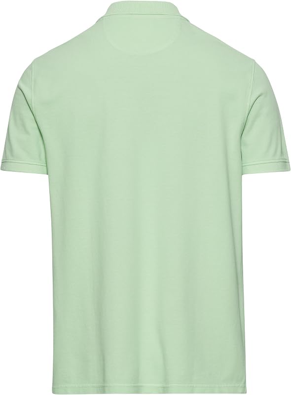 Herren Pique Kurzarm Poloshirt in Regular Fit aus Reiner Baumwolle Pistazie, Menswear-S