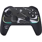 EasySMX S10 Controller for Switch 2/Switch/PC, One-Key Wake-Up, Black | TMR Anti-Drift Joystick, Mechanical Buttons, 6-Axis Gyro, Bluetooth, RGB, Swappable D-Pad &amp; Faceplates