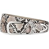 AI DEEBLUE Belts for Women with Gold Buckle Faux Leather Women's Belts Fashion Casual belts for jeans