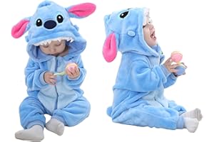 NXLGYDZ Unisex Baby Animal Onesie Flannel Hooded Romper for Infants Toddlers (0-3 Years) Winter Jumpsuit for Boys and Girls