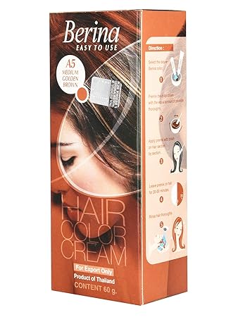 Buy Berina Medium Golden Brown Hair Color Cream Online At Low